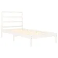Cadre de lit Blanc Bois massif 90x190 cm Simple