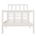 Cadre de lit Blanc Bois massif 75x190 cm Petit simple