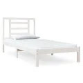 Cadre de lit Blanc Bois de pin massif 90x190 cm Simple