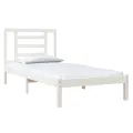 Cadre de lit Blanc Bois de pin massif 90x190 cm Simple