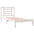 Cadre de lit Blanc Bois de pin massif 90x190 cm Simple