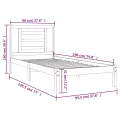 Cadre de lit Blanc Bois de pin massif 90x190 cm Simple
