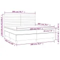 cadre de lit et matelas Noir 200x200 cm Velours