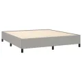 cadre de lit avec matelas Gris clair 160x200cm Tissu