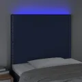 Tête de lit à LED Bleu 90x5x118/128 cm Tissu