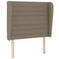 cadre de lit avec matelas Taupe 100x200 cm Tissu