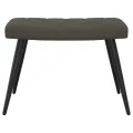 Chaise de relaxation avec repose-pied Gris foncé Velours