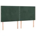 Têtes de lit 4 pcs Vert foncé 80x5x78/88 cm Velours