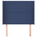 Tête de lit avec oreilles Bleu 93x16x118/128 cm Tissu