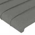 Cadre de lit avec tête de lit Gris foncé 160 x 200 cm Tissu