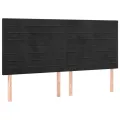 cadre de lit et matelas Noir 200x200 cm Velours