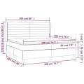 cadre de lit et matelas Noir 200x200 cm Velours