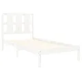 Cadre de lit Blanc Bois massif 90x190 cm Simple