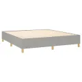 cadre de lit avec matelas Gris clair 160x200cm Tissu