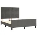 Cadre de lit avec tête de lit Gris foncé 140x200 cm Velours