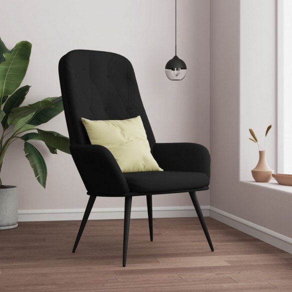 Chaise de relaxation Noir Velours