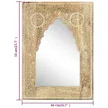 Miroir peint à la main 40x55 cm Bois de manguier solide