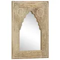 Miroir peint à la main 40x55 cm Bois de manguier solide