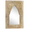 Miroir peint à la main 40x55 cm Bois de manguier solide