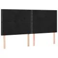 Tête de lit à LED Noir 160x5x118/128 cm Velours