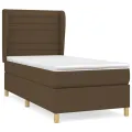 cadre de lit avec matelas Marron foncé 80x200 cm