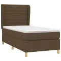 cadre de lit avec matelas Marron foncé 80x200 cm