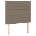 cadre de lit avec matelas Taupe 100x200 cm Tissu