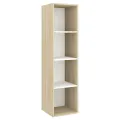 Ensemble de meuble TV 5 pcs Blanc et chêne sonoma Aggloméré
