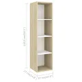 Ensemble de meuble TV 5 pcs Blanc et chêne sonoma Aggloméré