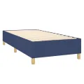 cadre de lit avec matelas Bleu 90x200 cm Tissu