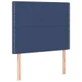 cadre de lit avec matelas Bleu 90x200 cm Tissu