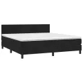 cadre de lit avec matelas et LED Noir 160x200 cm