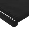 Cadre de lit avec tête de lit Noir 180x200 cm Velours