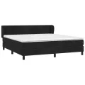 cadre de lit et matelas Noir 160x200 cm Velours