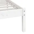 Cadre de lit blanc 75x190 cm petit simple bois massif de pin