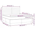 cadre de lit avec matelas Gris clair 160x200cm Tissu