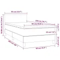 cadre de lit avec matelas et LED Vert foncé 90x200cm