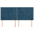 Têtes de lit 4 pcs Bleu foncé 90x5x78/88 cm Velours