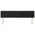Tête de lit avec oreilles Noir 203x16x78/88 cm Velours