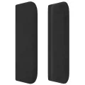 Tête de lit avec oreilles Noir 203x16x78/88 cm Velours