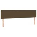 Têtes de lit 2 pcs Marron Foncé 90x5x78/88 cm Tissu