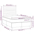 cadre de lit avec matelas Noir 120x200 cm Velours