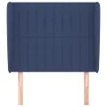 Tête de lit avec oreilles Bleu 83x23x118/128 cm Tissu