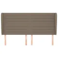 Tête de lit avec oreilles Taupe 203x23x118/128 cm Tissu
