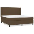 cadre de lit avec matelas Marron foncé 180x200 cm