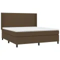 cadre de lit avec matelas Marron foncé 180x200 cm