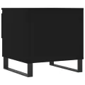 Table basse noir 50x46x50 cm bois d’ingénierie