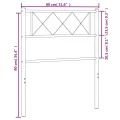 Tête de lit métal blanc 75 cm