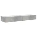 Meubles TV avec lumières LED 2 pcs gris béton 60x35x15,5 cm