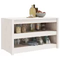Armoire de cuisine d'extérieur blanc bois de pin massif